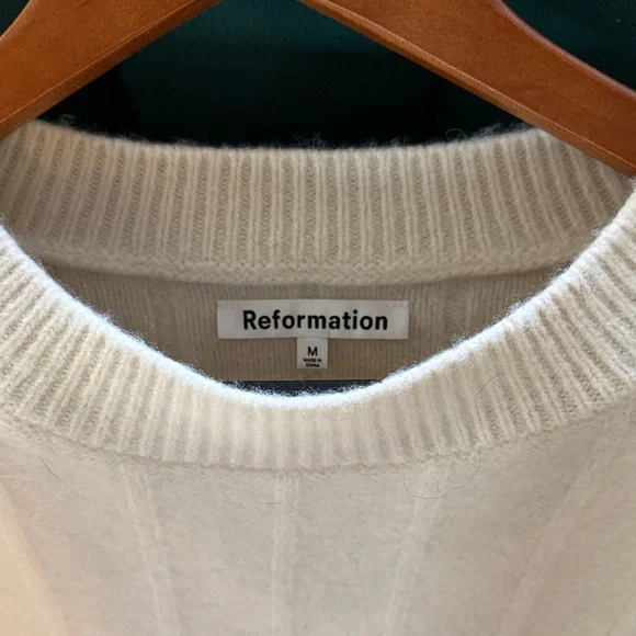 Reformation Ivory Long Sleeve Sweater - Picture 2 of 12